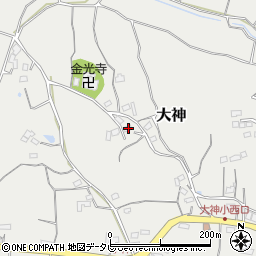 大分県速見郡日出町大神2857周辺の地図