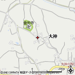 大分県速見郡日出町大神2836周辺の地図