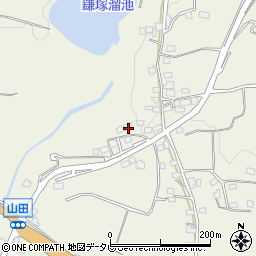 福岡県朝倉市山田1267-2周辺の地図