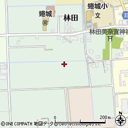 福岡県朝倉市林田周辺の地図