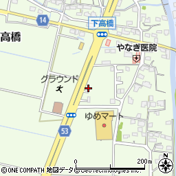 福岡県三井郡大刀洗町下高橋10-12周辺の地図