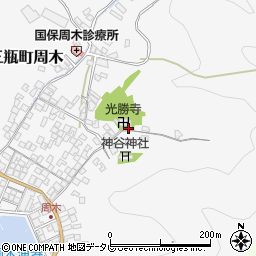 愛媛県西予市三瓶町周木周辺の地図