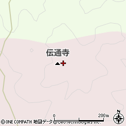 伝通寺周辺の地図