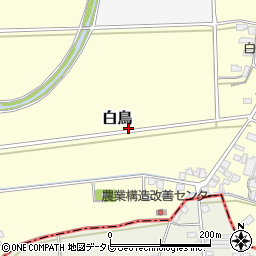 福岡県朝倉市白鳥周辺の地図