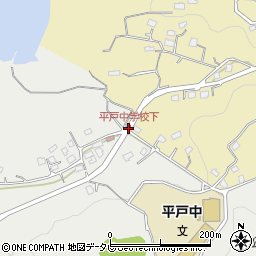 平戸中学校下周辺の地図