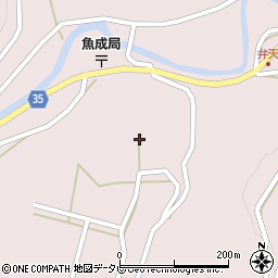 愛媛県西予市城川町魚成4012-1周辺の地図