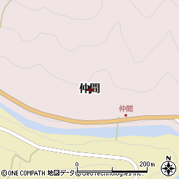 高知県高岡郡梼原町仲間周辺の地図