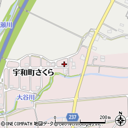 愛媛県西予市宇和町さくら1-2周辺の地図