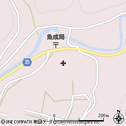 愛媛県西予市城川町魚成3442周辺の地図