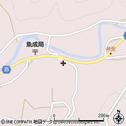 愛媛県西予市城川町魚成4034周辺の地図