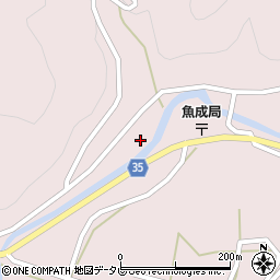 愛媛県西予市城川町魚成3314-2周辺の地図