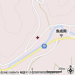 愛媛県西予市城川町魚成3332周辺の地図