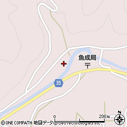愛媛県西予市城川町魚成3322-1周辺の地図