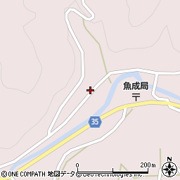 愛媛県西予市城川町魚成3326-2周辺の地図