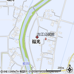 福岡県朝倉市福光周辺の地図