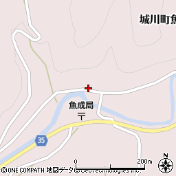 愛媛県西予市城川町魚成3617周辺の地図