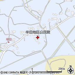 牟田地区公民館周辺の地図