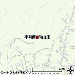 愛媛県西予市宇和町西山田周辺の地図