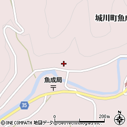 愛媛県西予市城川町魚成3614周辺の地図