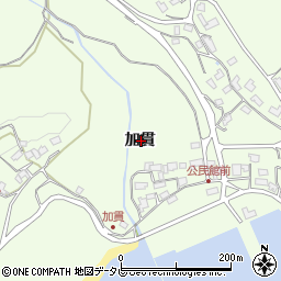 大分県杵築市熊野加貫周辺の地図