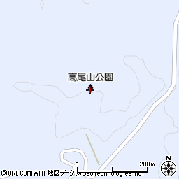 高尾山公園周辺の地図