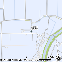 福岡県朝倉市坂井周辺の地図