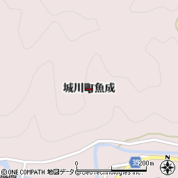 〒797-1716 愛媛県西予市城川町魚成の地図