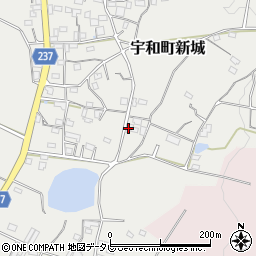 愛媛県西予市宇和町新城1100周辺の地図