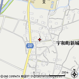 愛媛県西予市宇和町新城1035周辺の地図