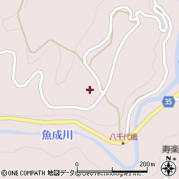愛媛県西予市城川町魚成7174-1周辺の地図