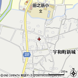 愛媛県西予市宇和町新城1021周辺の地図