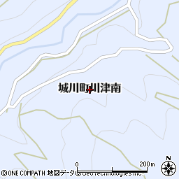 愛媛県西予市城川町川津南周辺の地図