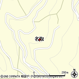 愛媛県西宇和郡伊方町名取周辺の地図