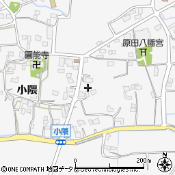 福岡県朝倉市小隈517周辺の地図