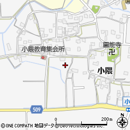 福岡県朝倉市小隈433周辺の地図