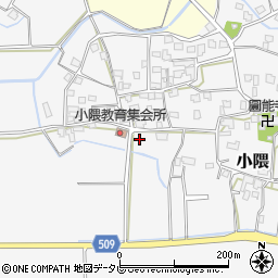 福岡県朝倉市小隈412周辺の地図