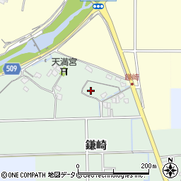 福岡県朝倉市鎌崎周辺の地図