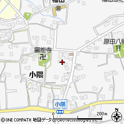 福岡県朝倉市小隈周辺の地図