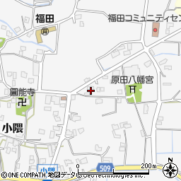 福岡県朝倉市小隈253周辺の地図