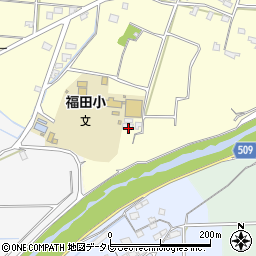 福岡県朝倉市小田456周辺の地図