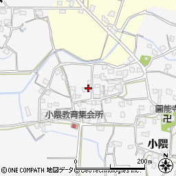 福岡県朝倉市小隈349-1周辺の地図