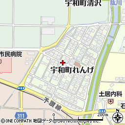 愛媛県西予市宇和町れんげ周辺の地図
