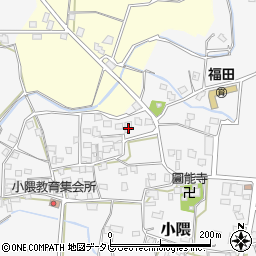 福岡県朝倉市小隈334周辺の地図