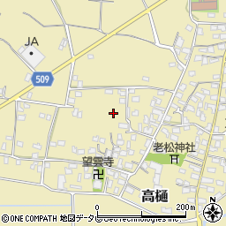 福岡県大刀洗町（三井郡）高樋周辺の地図