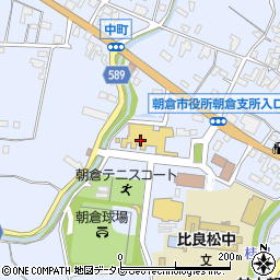 朝倉市役所朝倉支所　あさくら図書館周辺の地図