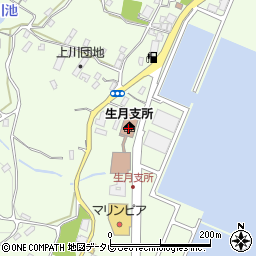 平戸市役所　生月図書室周辺の地図