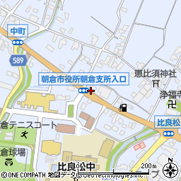 福岡銀行朝倉支店周辺の地図