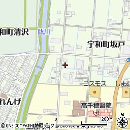 愛媛県西予市宇和町坂戸671周辺の地図