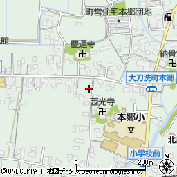 有限会社鬼塚三喜商店　大刀洗営業所周辺の地図