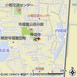 福岡県小郡市寺福童周辺の地図